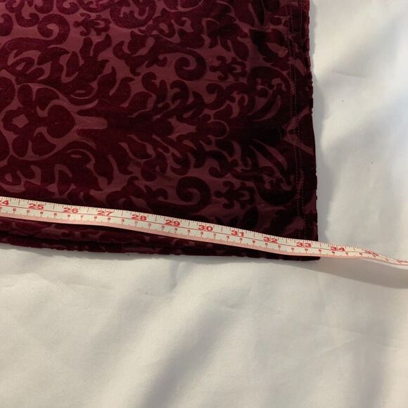 Jump Apparel Burgundy Red Burnout Velvet Sleeveless round Neck Sheath Dress L - Picture 3 of 12